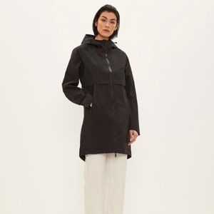 Frank & Oak black raincoat